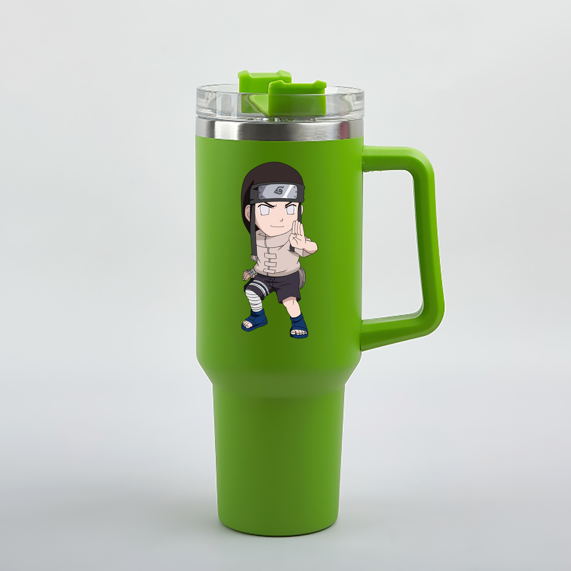 （画像用） NARUTO -ナルト- 日向ネジ Hyūga Neji 1200mL車用タンブラー（カラープリント）